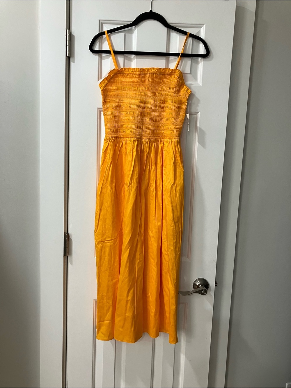 Amazon Essentials Yellow Smocked Waist Dress